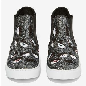 RARE!Chiara Ferragni Metallic Monster Eye High-top